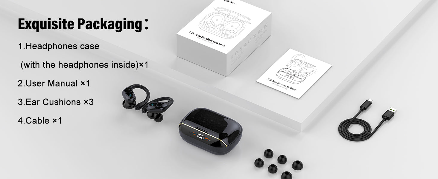 Qecnato wireless earbuds Bluetooth 5.4 white with LED display
Qecnato sports earbuds with earhooks and ENC noise canceling mic
Qecnato Bluetooth headphones 75H battery life waterproof earphones
Qecnato over-ear earbuds for running with deep bass stereo sound
Qecnato earbuds with IP7 waterproof design and touch controls
Qecnato wireless earphones with charging case and dual LED screen
Qecnato Bluetooth earbuds for Android iPhone and Windows devices
Qecnato white wireless headphones for gym, travel, and worko